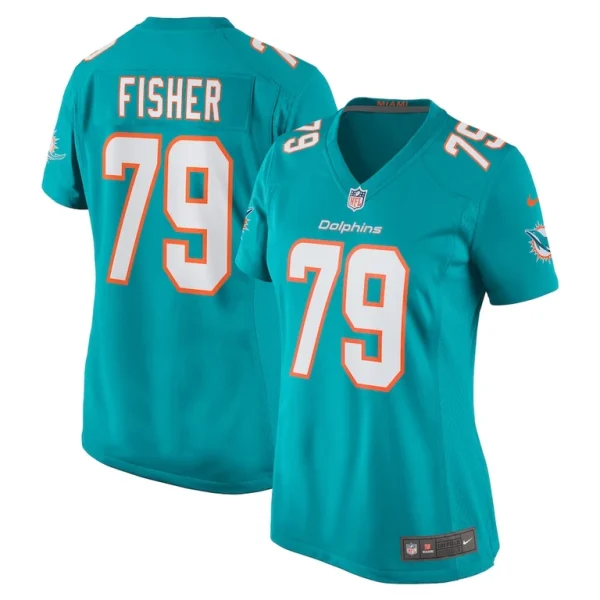Eric fisher miami dolphins nike womens home game player jersey Aqua