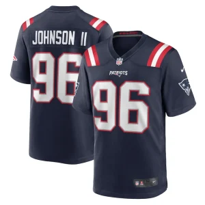 Eric johnson ii new england patriots nike game jersey Navy