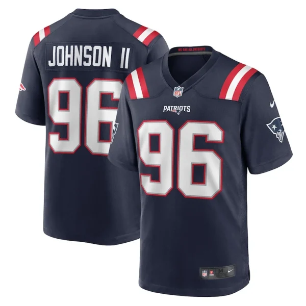 Eric johnson ii new england patriots nike game jersey Navy