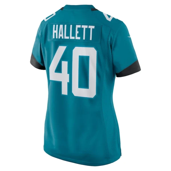 Erick hallett jacksonville jaguars nike womens game jersey Teal L