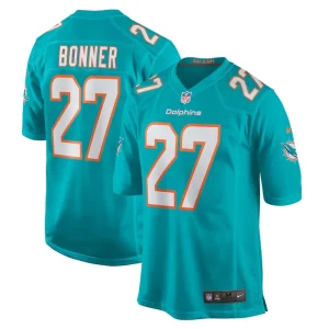 Ethan bonner miami dolphins nike game jersey Aqua