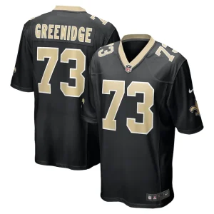 Ethan greenidge new orleans saints nike game jersey Black