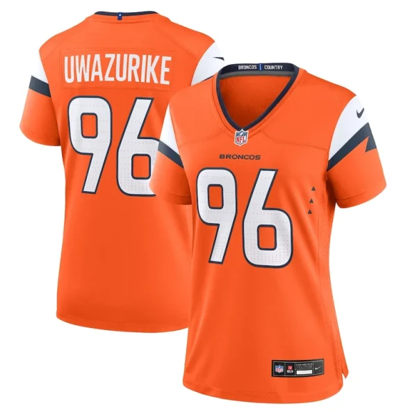 Eyioma uwazurike denver broncos nike womens team game jersey Orange