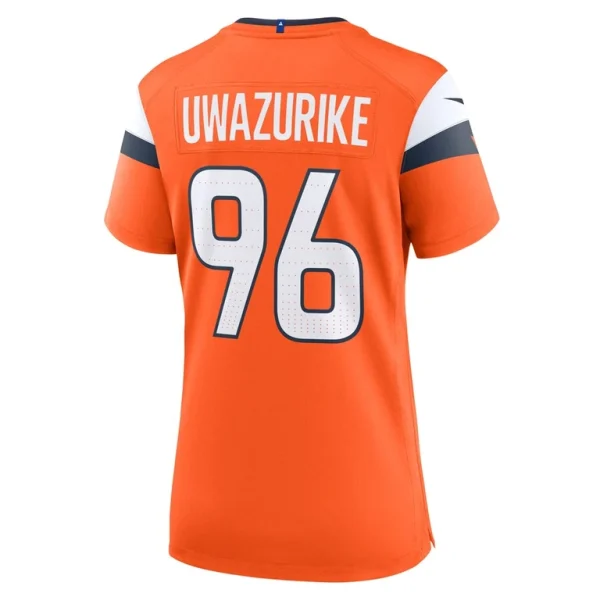 Eyioma uwazurike denver broncos nike womens team game jersey Orange L