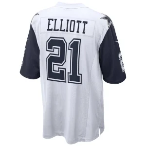 Ezekiel elliott dallas cowboys nike alternate game jersey White L