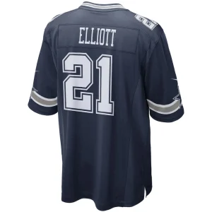 Ezekiel elliott dallas cowboys nike game team jersey Navy L