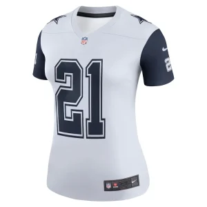 Ezekiel elliott dallas cowboys nike womens color rush legend player player performance top White M