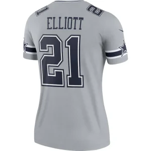 Ezekiel elliott dallas cowboys nike womens inverted legend player performance top Gray L