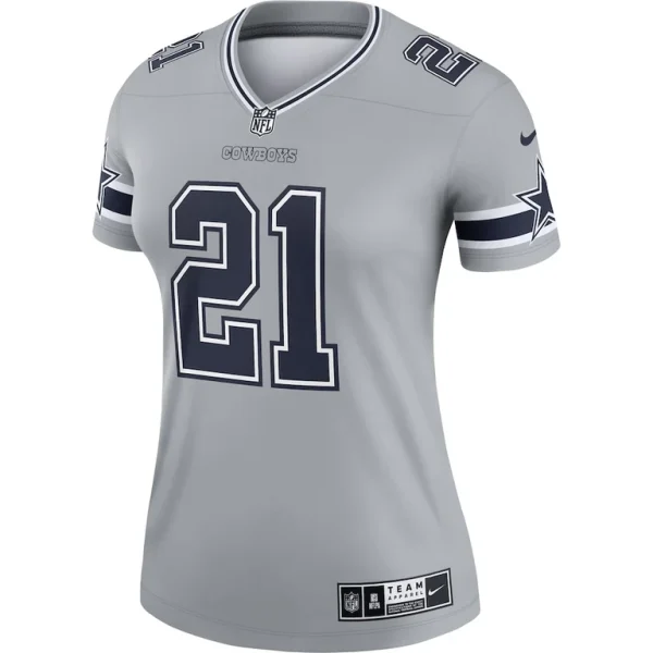 Ezekiel elliott dallas cowboys nike womens inverted legend player performance top Gray M