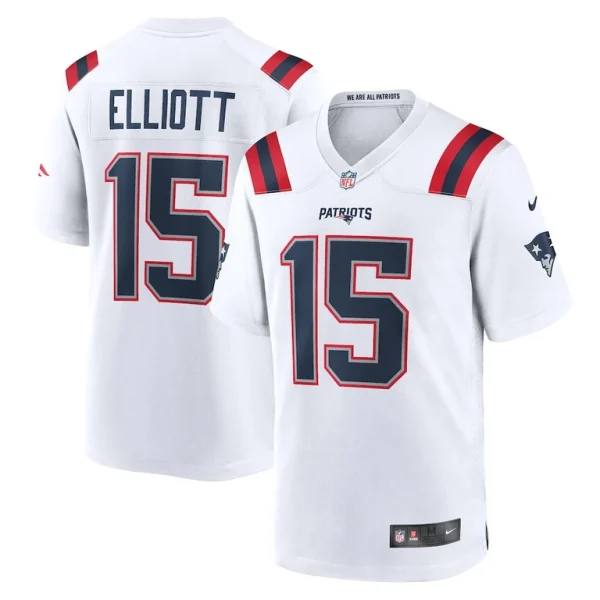 Ezekiel elliott new england patriots nike game player jersey White