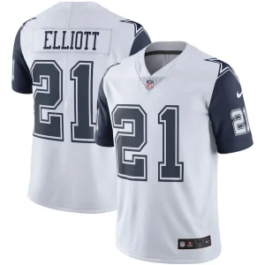 Ezekiel elliott nike dallas cowboys color rush vapor limited jersey White