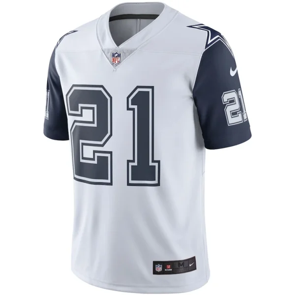 Ezekiel elliott nike dallas cowboys color rush vapor limited jersey White M