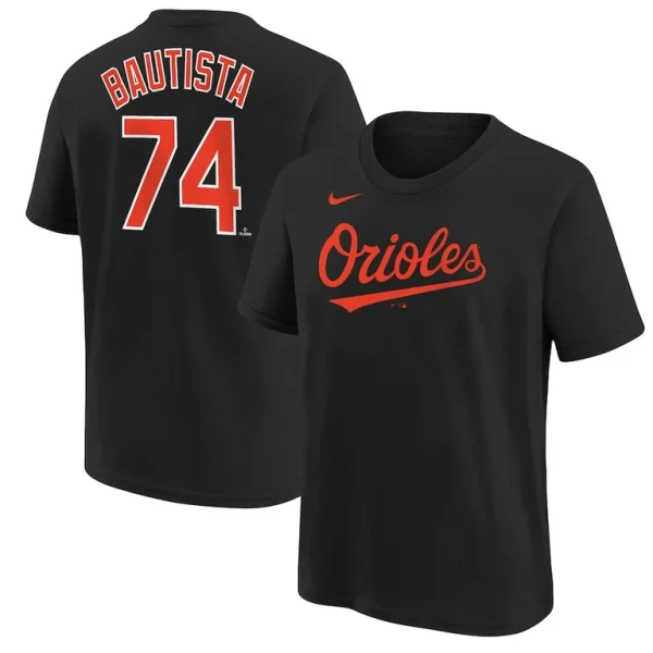 Felix bautista baltimore orioles nike youth name number t shirt Black