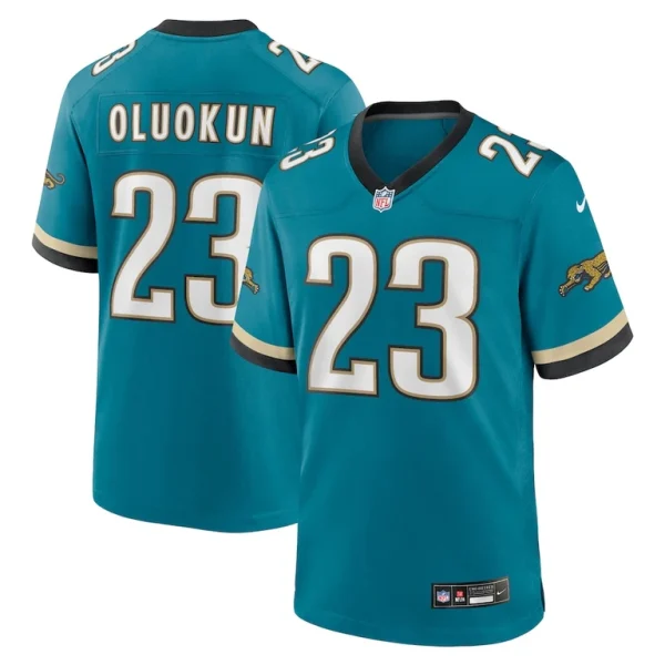 Foye oluokun jacksonville jaguars nike prowler throwback player game jersey Teal