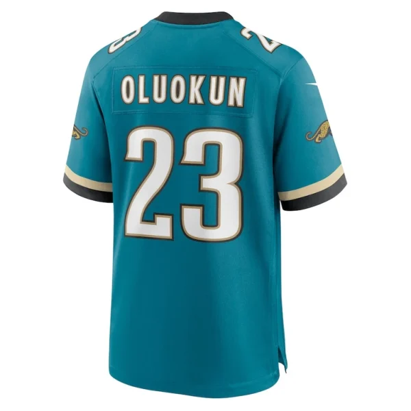 Foye oluokun jacksonville jaguars nike prowler throwback player game jersey Teal L