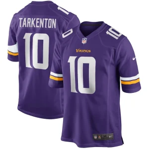 Fran tarkenton minnesota vikings nike game retired player jersey Purple