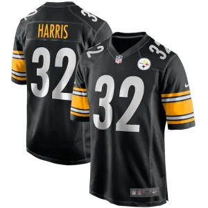 Franco harris pittsburgh steelers nike game retired player jersey Black