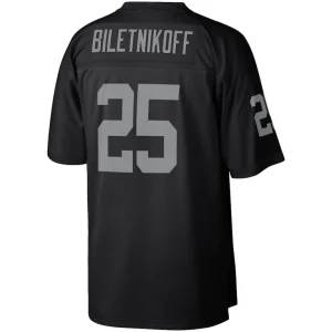Fred biletnikoff las vegas raiders mitchell ness retired player legacy replica jersey Black L