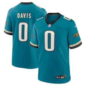 Gabe davis jacksonville jaguars nike prowler throwback player game jersey Teal