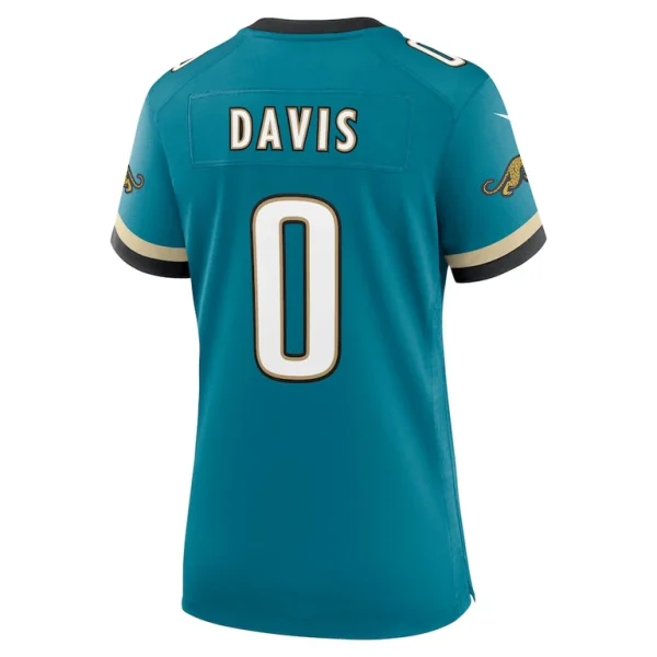 Gabe davis jacksonville jaguars nike womens prowler throwback game jersey Teal L