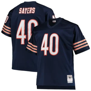 Gale sayers chicago bears mitchell ness big tall 1969 retired player replica jersey Navy
