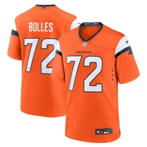 Garett bolles denver broncos nike team game jersey Orange