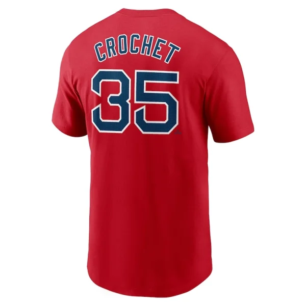 Garrett crochet boston red sox nike fuse name number t shirt Red L