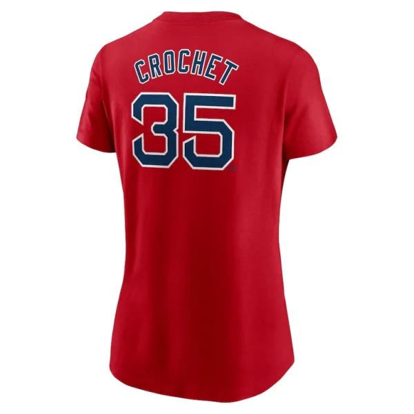 Garrett crochet boston red sox nike womens fuse name number t shirt Red L