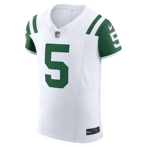 Garrett wilson new york jets nike classic alternate vapor f.u.s.e. elite jersey White 44