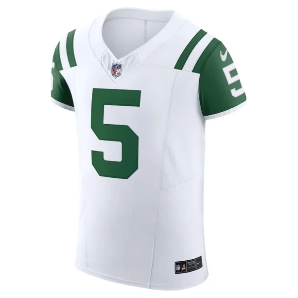 Garrett wilson new york jets nike classic alternate vapor f.u.s.e. elite jersey White 44