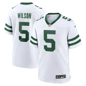 Garrett wilson new york jets nike game jersey Legacy white