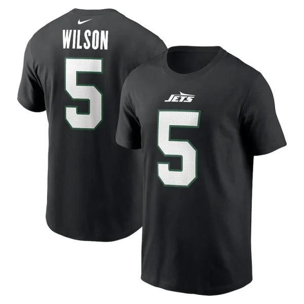 Garrett wilson new york jets nike name number t shirt Black