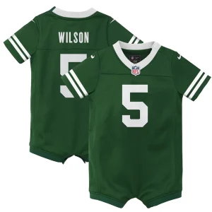 Garrett wilson new york jets nike newborn infant game romper jersey Legacy green