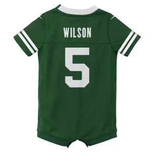 Garrett wilson new york jets nike newborn infant game romper jersey Legacy green 6 9 MO