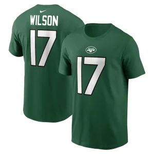 Garrett wilson new york jets nike player name number t shirt Green