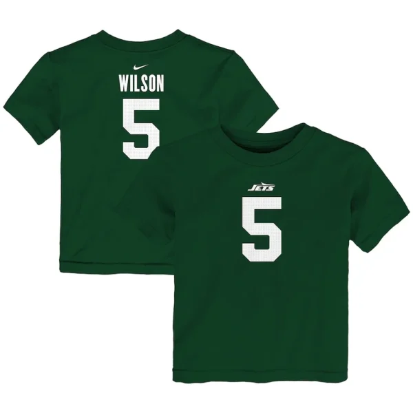 Garrett wilson new york jets nike toddler player name number t shirt Green