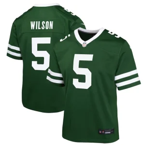 Garrett wilson new york jets nike youth game jersey Legacy green