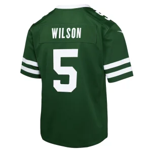 Garrett wilson new york jets nike youth game jersey Legacy green Yth L