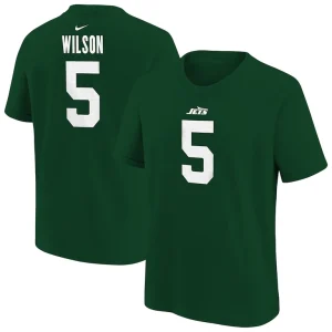 Garrett wilson new york jets nike youth player name number t shirt Green