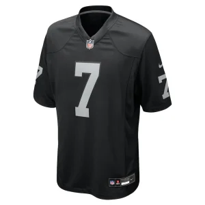 Geno smith las vegas raiders nike game player jersey Black M