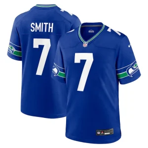 Geno smith seattle seahawks nike throwback player game jersey Royal