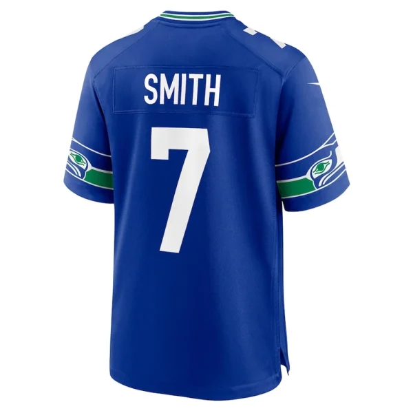 Geno smith seattle seahawks nike throwback player game jersey Royal L