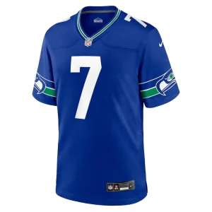 Geno smith seattle seahawks nike throwback player game jersey Royal M
