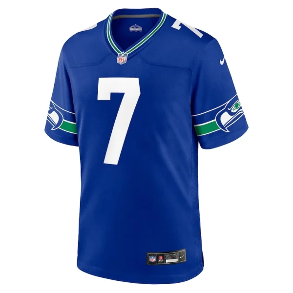 Geno smith seattle seahawks nike throwback player game jersey Royal M