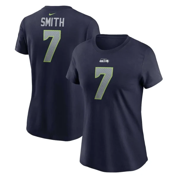 Geno smith seattle seahawks nike womens player name number t shirt College navy