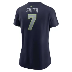 Geno smith seattle seahawks nike womens player name number t shirt College navy L