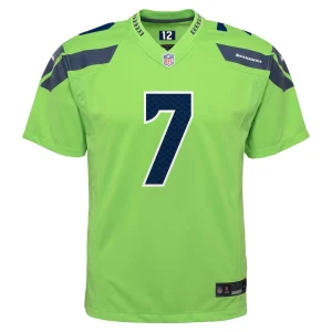 Geno smith seattle seahawks nike youth alternate player game jersey Neon green Yth M