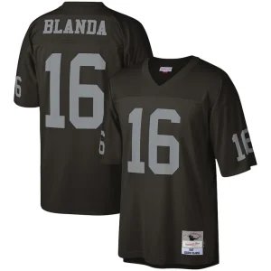 George blanda las vegas raiders mitchell ness legacy replica jersey Black