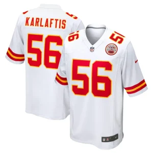 George karlaftis kansas city chiefs nike away game player jersey White
