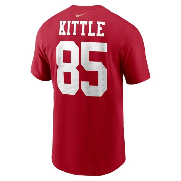George kittle san francisco 49ers nike player name number t shirt Scarlet L